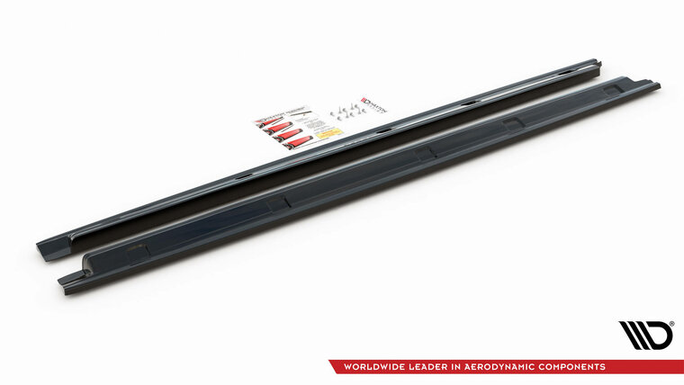 Sideskirt diffusers glanzend zwart passend voor VW Caddy 5 Maxton Design