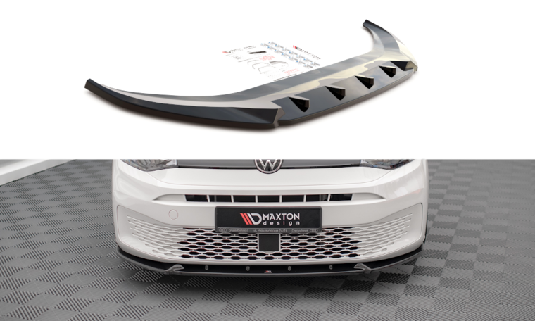 Frontspoiler V2 glanzend zwart passend voor VW Caddy 5 Maxton Design