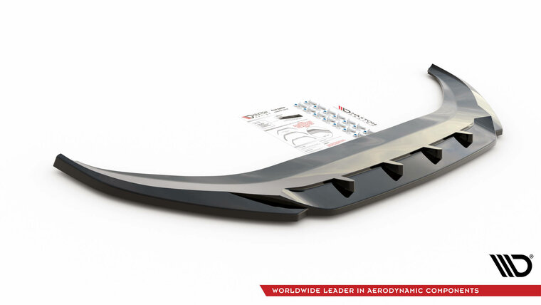 Frontspoiler V1 glanzend zwart passend voor VW Caddy 5 Maxton Design