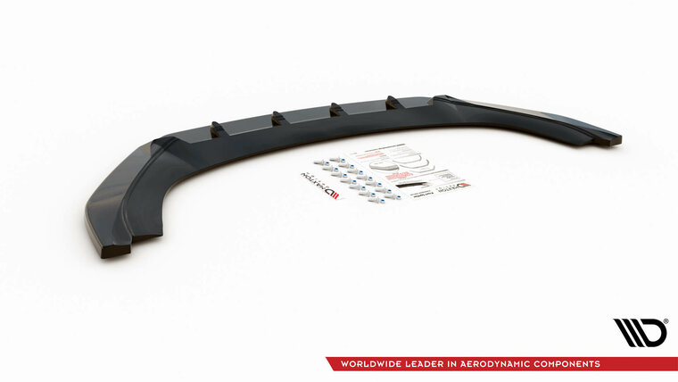 Frontspoiler glanzend zwart passend voor VW Caddy 3 facelift Maxton Design