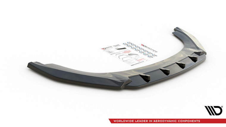 Frontspoiler glanzend zwart passend voor VW Caddy 3 facelift Maxton Design