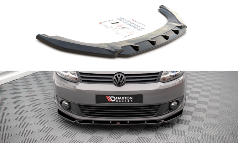 Frontspoiler glanzend zwart passend voor VW Caddy 3 facelift Maxton Design