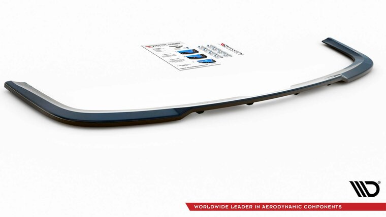 Splitter glanzend zwart achterzijde verticale vinnen passend voor VW Caddy 4 Maxton Design 