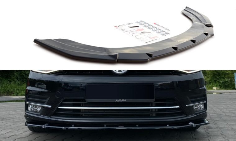 Frontspoiler glanzend zwart passend voor VW Caddy 4 Maxton Design