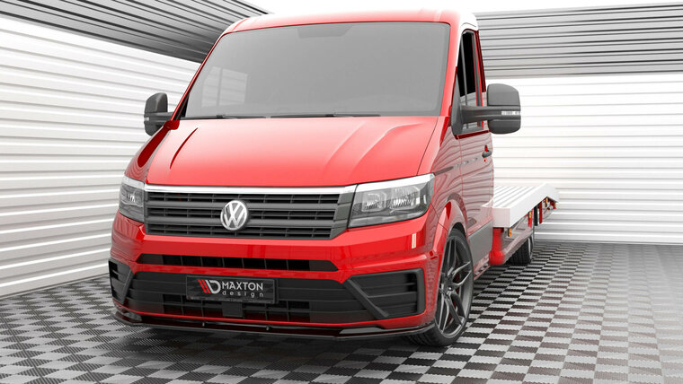 Frontlip glanzend zwart passend voor VW Crafter model vanaf 2017 en MAN TGE model vanaf 2017