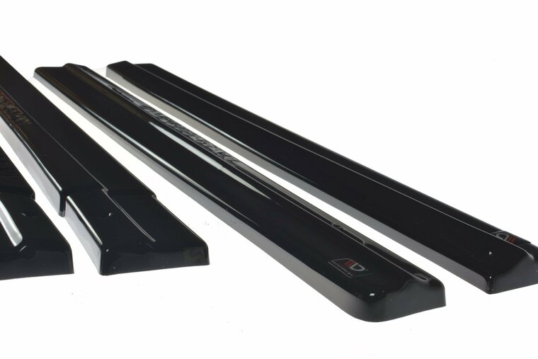 SIdeskirt aanzets glanzend zwart passend voor VW Transporter T5, T6 en T6.1 Maxton Design