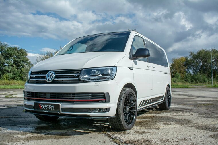 SIdeskirt aanzets glanzend zwart passend voor VW Transporter T5, T6 en T6.1 Maxton Design