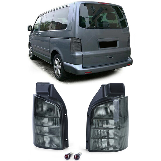 Smoke achterlichten passend voor VW Transporter T5 model 2003 - 2009 met achterklep