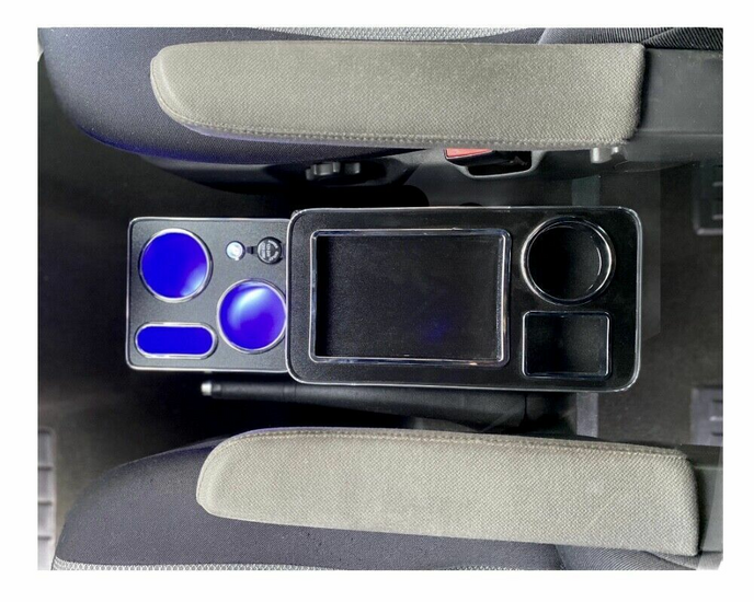 Comfort middenconsole met opbergvak, verlichting en USB passend voor VW Transporter T5, T6 en T6.1 