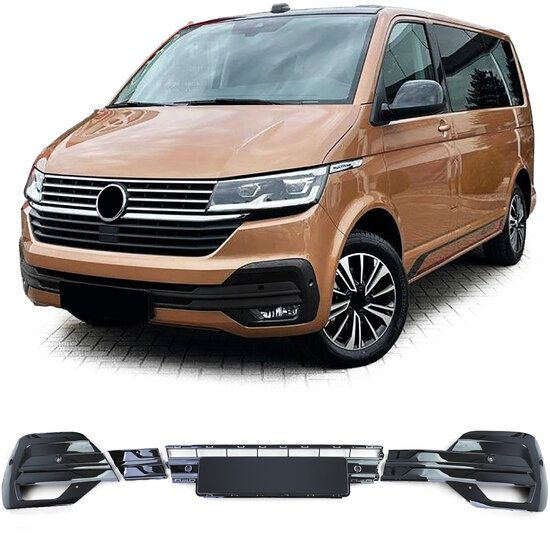 Roosters voorbumper glanzend zwart passend voor VW Transporter T6.1 model 2019 - 2024