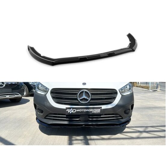 Voorspoiler glanzend zwart passend voor Mercedes Citan en Citan Tourer (W420) model vanaf 2021 