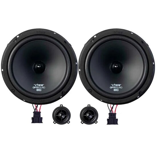 Vibe Optisound Luidspreker Upgrade-set passend voor Volkswagen Transporter T6 - 8&#039;&#039; luidsprekers (voorzijde)