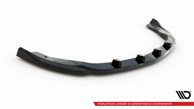 Front splitter glanzend zwart passend voor Mercedes Citan W415 model model 2012 - 2021 Maxton Design