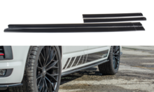 SIdeskirt aanzets glanzend zwart passend voor VW Transporter T5, T6 en T6.1 Maxton Design