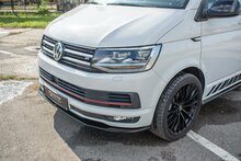 Frontspoiler versie 2 glanzend zwart passend voor VW Transporter T6 model 2015 - 2019 Maxton Design