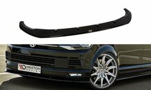 Frontspoiler versie 1 glanzend zwart passend voor VW Transporter T6 model 2015 - 2019 Maxton Design