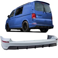 Performance achterbumper met diffuser passend voor Volkswagen Transporter T6 en T6.1 met dubbele deuren