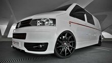 Frontspoiler glanzend zwart passend voor VW Transporter T5 sportline Maxton Design